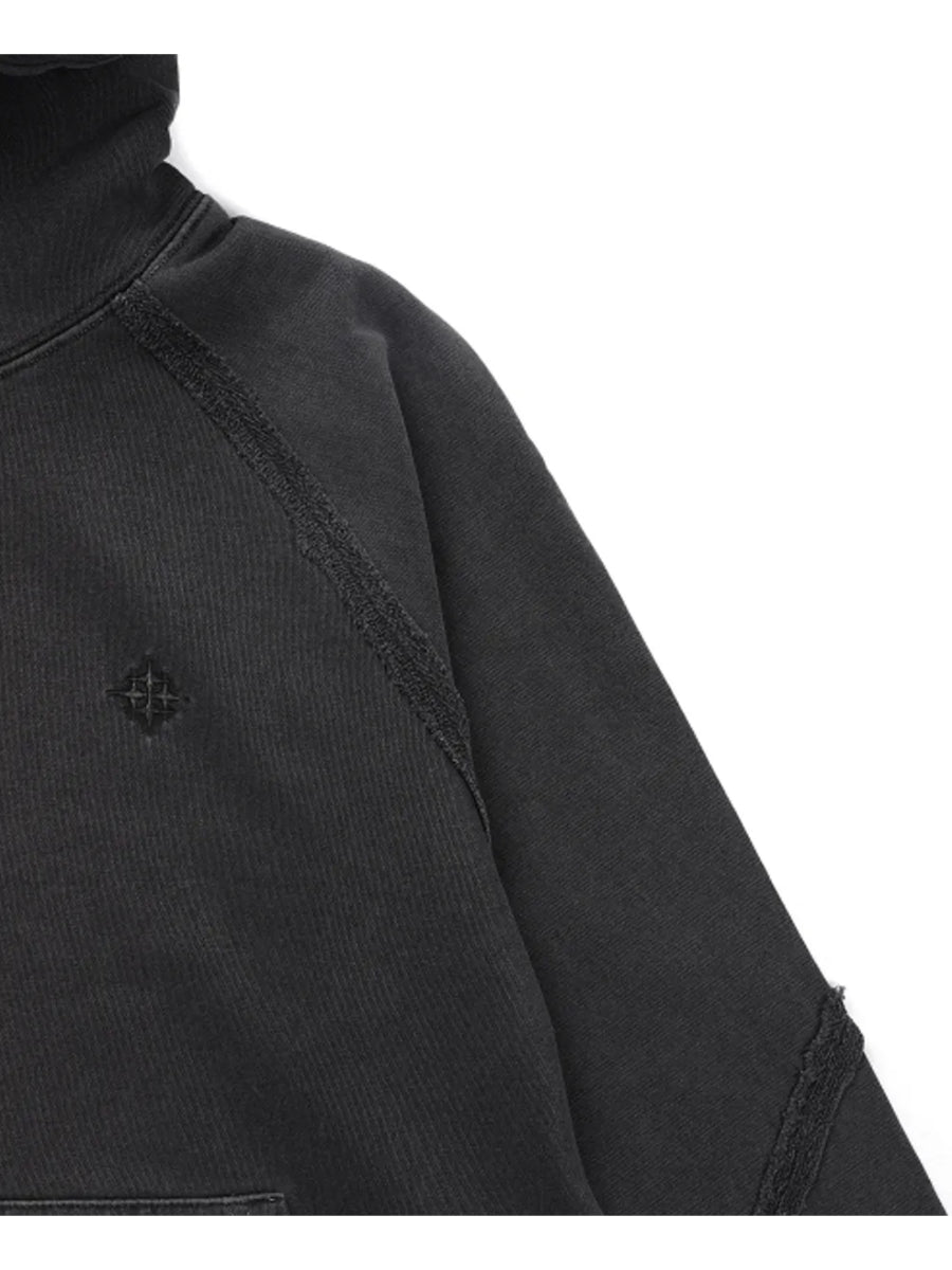 Pigment染牛角袖Hoodie