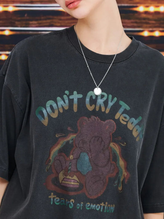 DONT CRY TEDDY 印花短袖 T-shirt